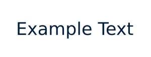 the phrase of example text in navy blue on a white background